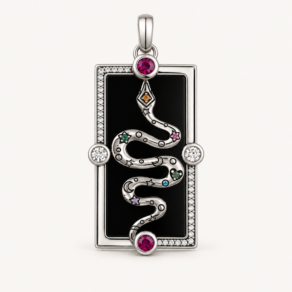 BLACK MIRROR — clean packshot view of Noctara jewelry