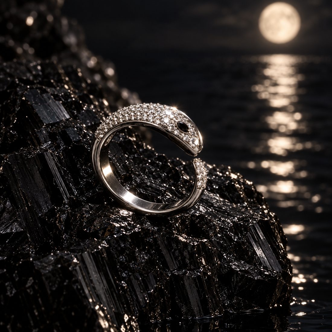 SNAKE OF DAWN — moonlit square product photo