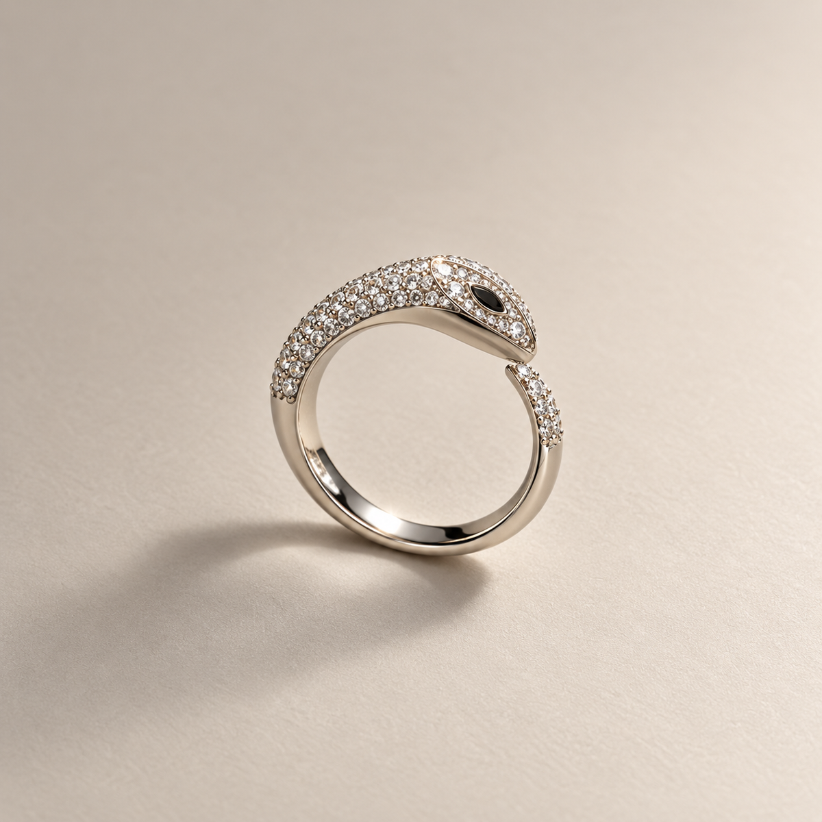 SNAKE OF DAWN — studio shadow view of Noctara jewelry